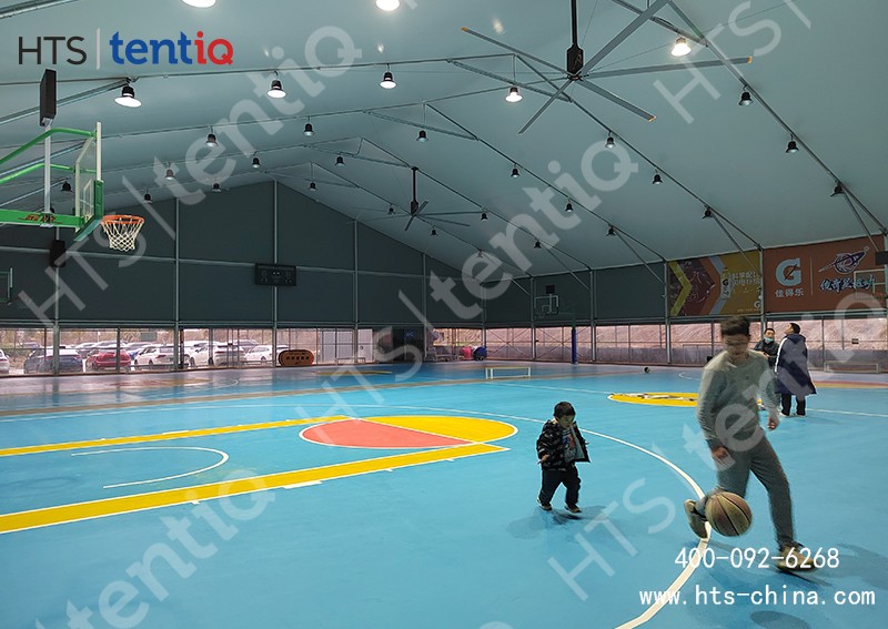 篮球篷房利用边角空间，打造15分钟体育健身圈